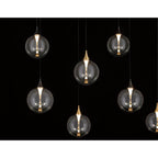 Eurofase 48940-016 Gold Black Mix Iissa, Chandelier, 14-light, 72'', Gold-black Mix, Clear Glass Image 3