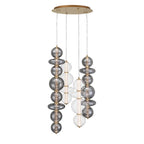 Eurofase 48960-014 Gold Atomo, Chandelier, 4-light, 50'', Gold, Mixed Glass Image 1