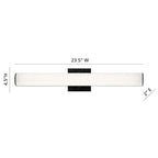 Eurofase 37080-020 Matte Black Springfield, Vanity, 24'', Matte Black, White Acrylic Image 1