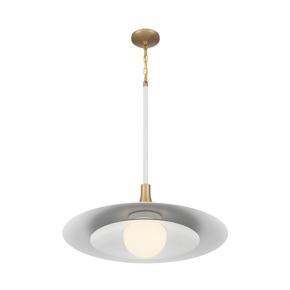 Eurofase Welsh, Pendant, 30'', Matte White, White Glass