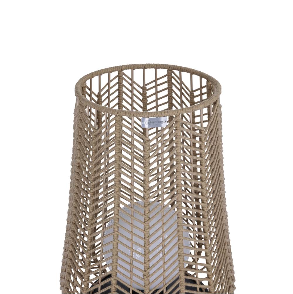 Eurofase 46629-012 Matte Black Elice, Outdoor, 22'', Matte Black, Brown Rope Image 4