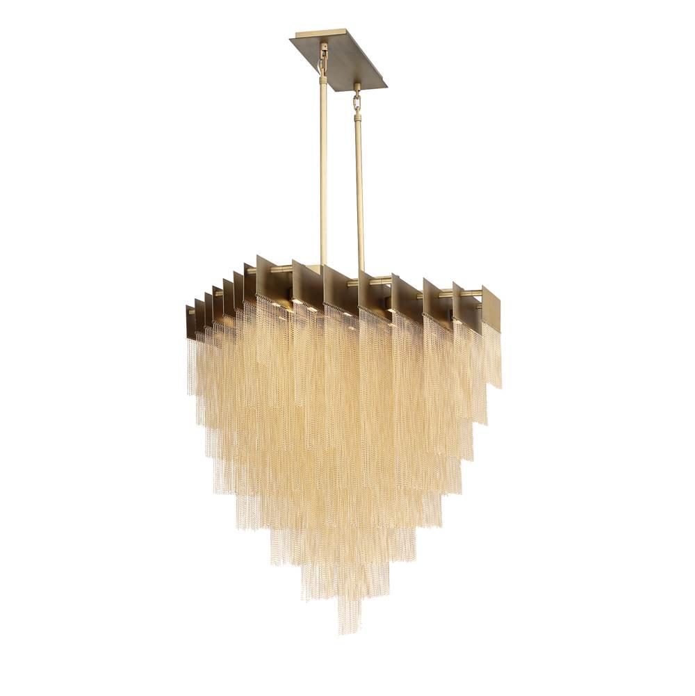 Eurofase 37096-014 Matte Gold Bloomfield, Chandelier, 22-light, 47'', Matte Gold, Gold Aluminum Image 4
