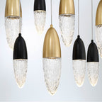 Eurofase Ecrou, Chandelier, 12-light, 44'', Gold-black Mix, Clear Glass