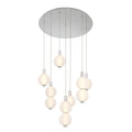 Eurofase Palmas, Chandelier, 7-light, 30'', Polished Nickel, White Glass