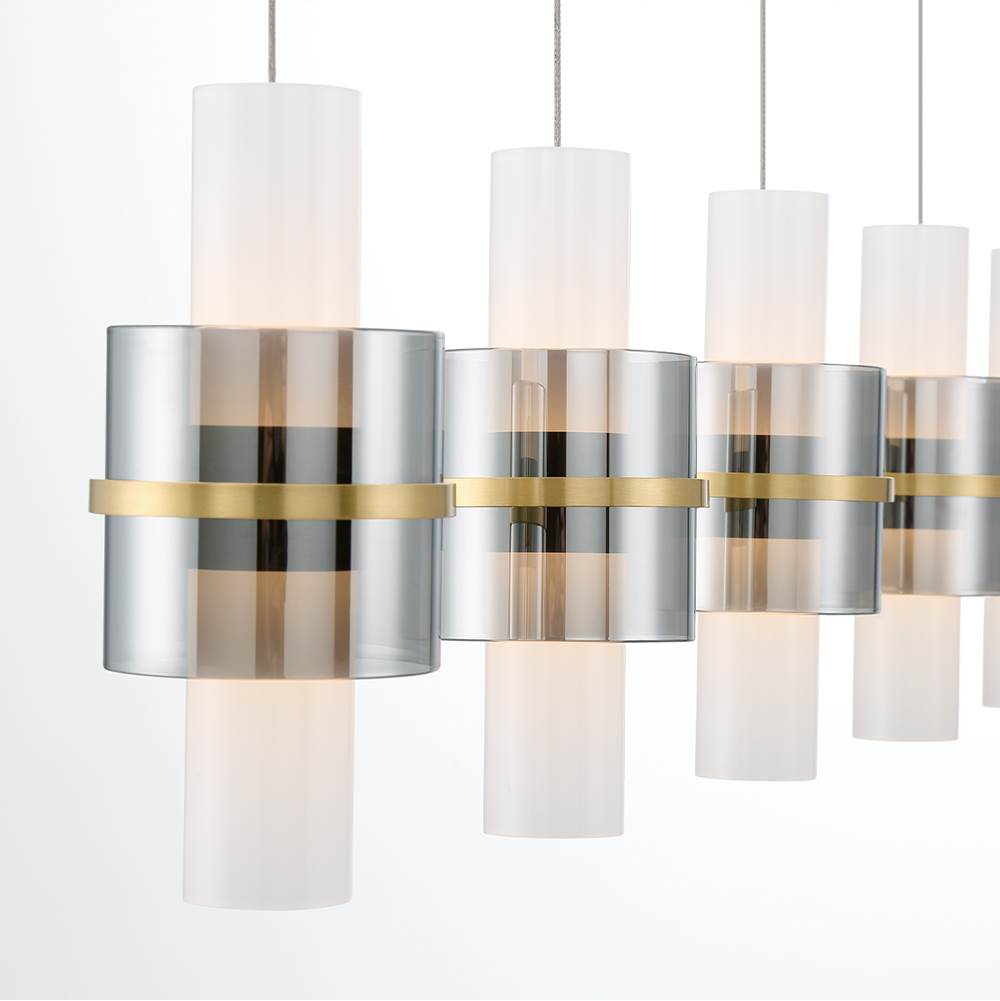 Eurofase 45595-011 Gold Rola, Chandelier, 5-light, 42'', Gold, White Glass Image 3