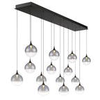 Eurofase 48939-027 Matte Black Iissa, Chandelier, 14-light, 72'', Matte Black, Smoked Glass Image 3