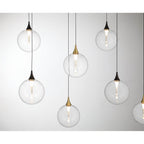 Eurofase 48940-016 Gold Black Mix Iissa, Chandelier, 14-light, 72'', Gold-black Mix, Clear Glass Image 2