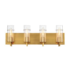 Eurofase 34135-047 Gold Pista, Vanity, 4lt, 26'', Gold, Clear Glass Image 1