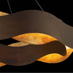 Eurofase 31384-018 Bronze Gold Mix Vaughan, Chandelier, 34'', Bronze-gold Mix, Gold Glass Image 3