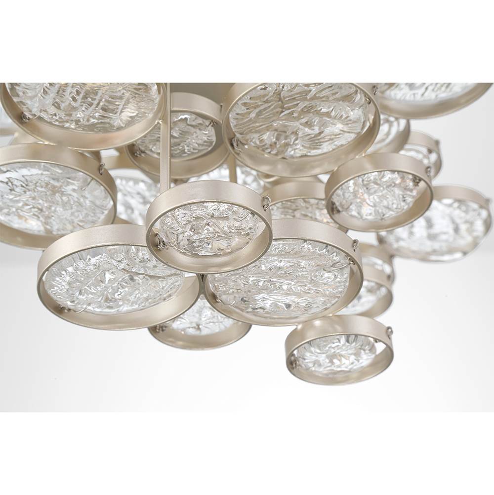 Eurofase 45452-017 Matte Silver Trento, Wall Sconce, 18'', Matte Silver, Clear Glass Image 1