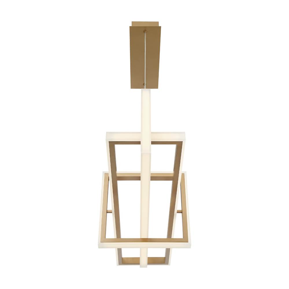 Eurofase 39323-026 Satin Gold Paint Bordo, Chandelier, 3-light, 38'', Satin Gold Paint, White Acrylic Image 5