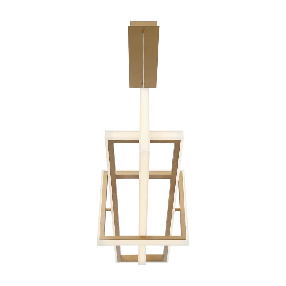 Eurofase 39323-026 Satin Gold Paint Bordo, Chandelier, 3-light, 38'', Satin Gold Paint, White Acrylic Image 2