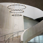 Eurofase Albany, Chandelier, 51-light, 60'', Brass-black Mix, White Acrylic
