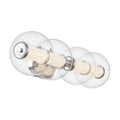 Eurofase 46810-014 Chrome Atomo, Vanity, 4lt, 30'', Chrome, Clear Glass Image 1