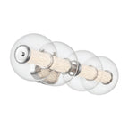 Eurofase 46810-014 Chrome Atomo, Vanity, 4lt, 30'', Chrome, Clear Glass Image 1