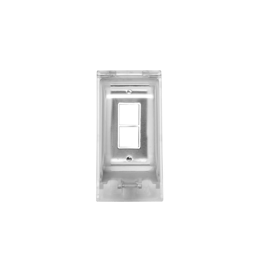 Eurofase EFSWWPS Stainless Steel Eurofase Efswwps Flush Mount Single Duplex Stack Switch With Weatherproof Cover And Gang Box Image 2