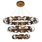 Eurofase 30082-014 Bronze Gold Mix Banderia, Chandelier, 3-light, 44'', Bronze-gold Mix, Bronze Glass Image 4