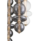 Eurofase Atomo, Chandelier, 4-light, 50'', Gold, Mixed Glass