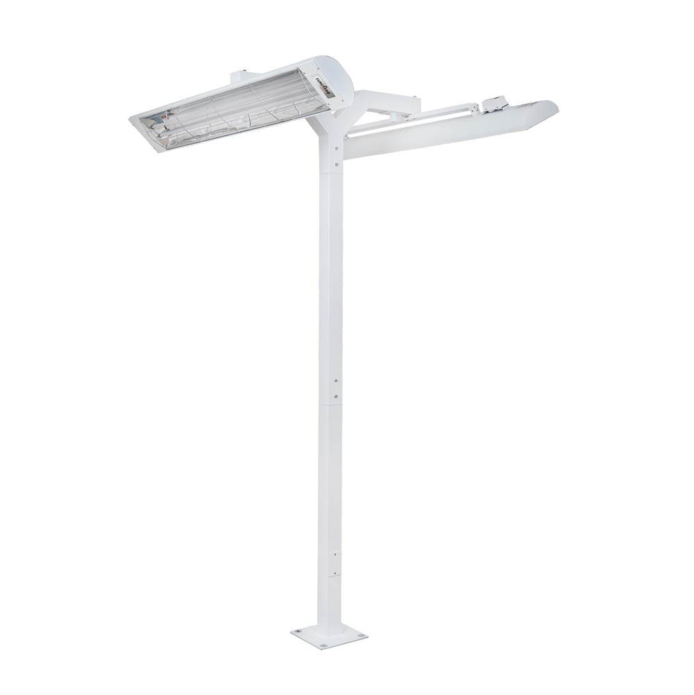 Eurofase EF3908PMDW White Eurofase Ef3908pmdw 39 Inch 8ft White Pole Mount With Double Crossbar Image 2