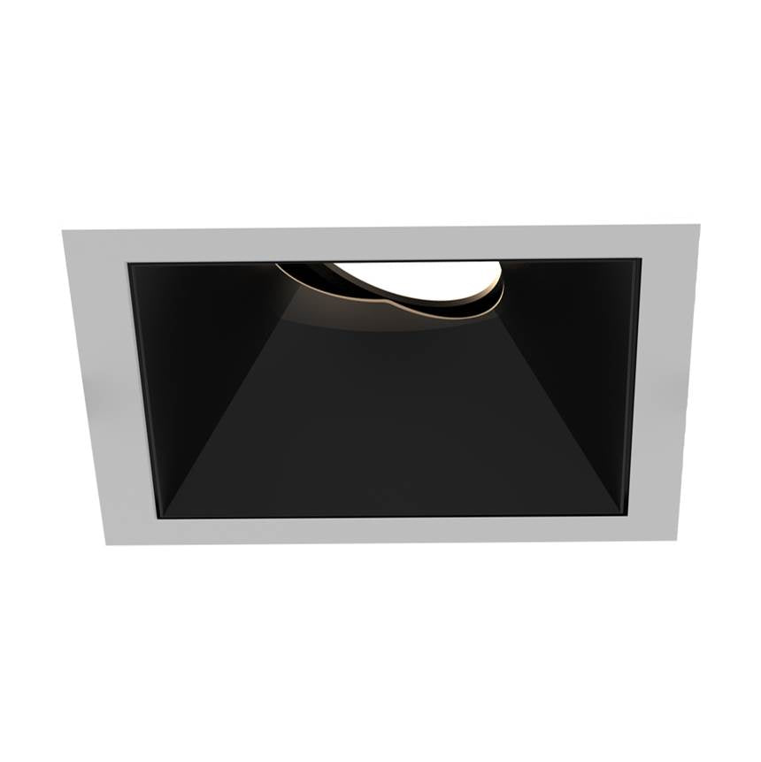 Eurofase Oscar Small 10w Square White Trim Black Baffle Gimbal Wide 2700k Clear Lens