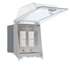 Eurofase EFDOWPS Stainless Steel Eurofase Efdowps Surface Mount Dual Duplex Stack Switch With Weatherproof Cover And Gang Box Image 1