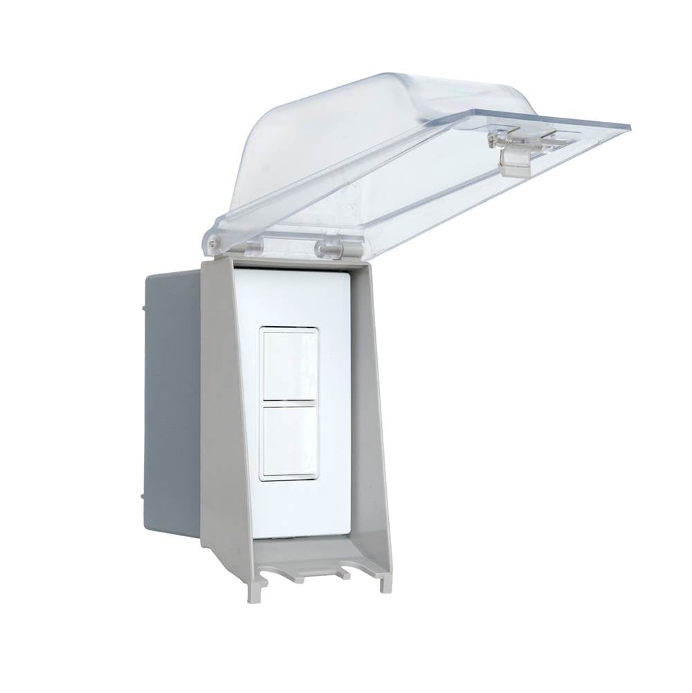 Eurofase EFSOWPW White Eurofase Efsowpw Surface Mount Single Duplex Stack Switch With Weatherproof Cover And Gang Box Image 2