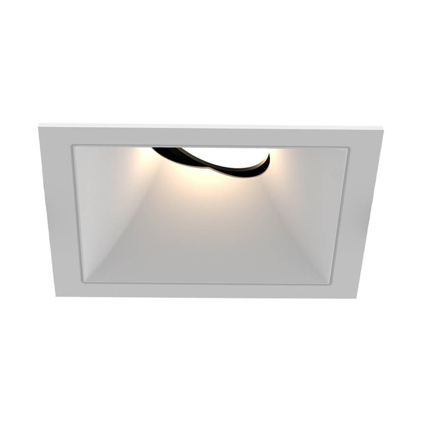 Eurofase Oscar Large 40w Square White Trim White Baffle Gimbal Wide 2700k Clear Lens
