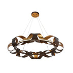 Eurofase Banderia, Chandelier, 33'', Bronze-gold Mix, Bronze Glass