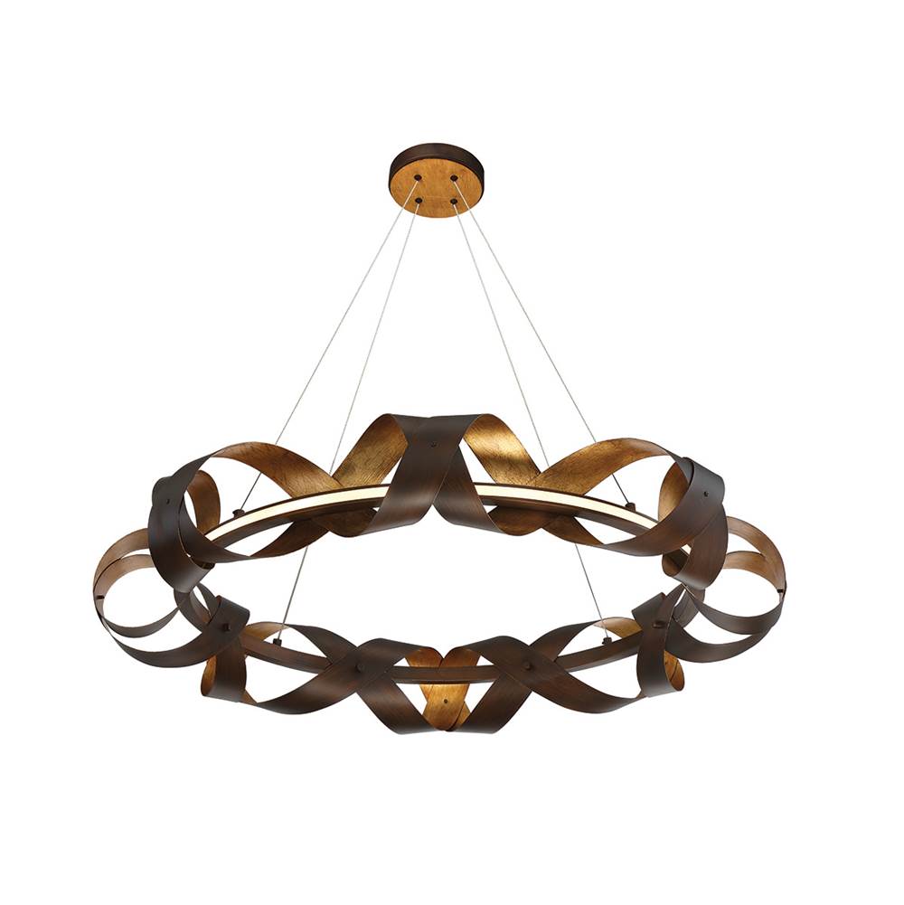Eurofase Banderia, Chandelier, 33'', Bronze-gold Mix, Bronze Glass