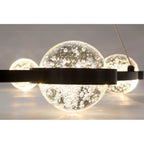 Eurofase 39308-016 Matte Black Circolo, Chandelier, 6-light, 36'', Matte Black, Clear Glass Image 6