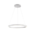 Eurofase 31471-015 Brushed Silver Spunto, Chandelier, 28'', Brushed Silver, White Glass Image 1