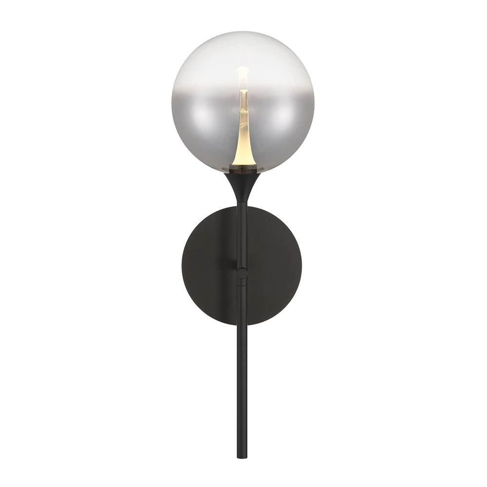 Eurofase Iissa, Wall Sconce, 19'', Matte Black, Smoked Glass