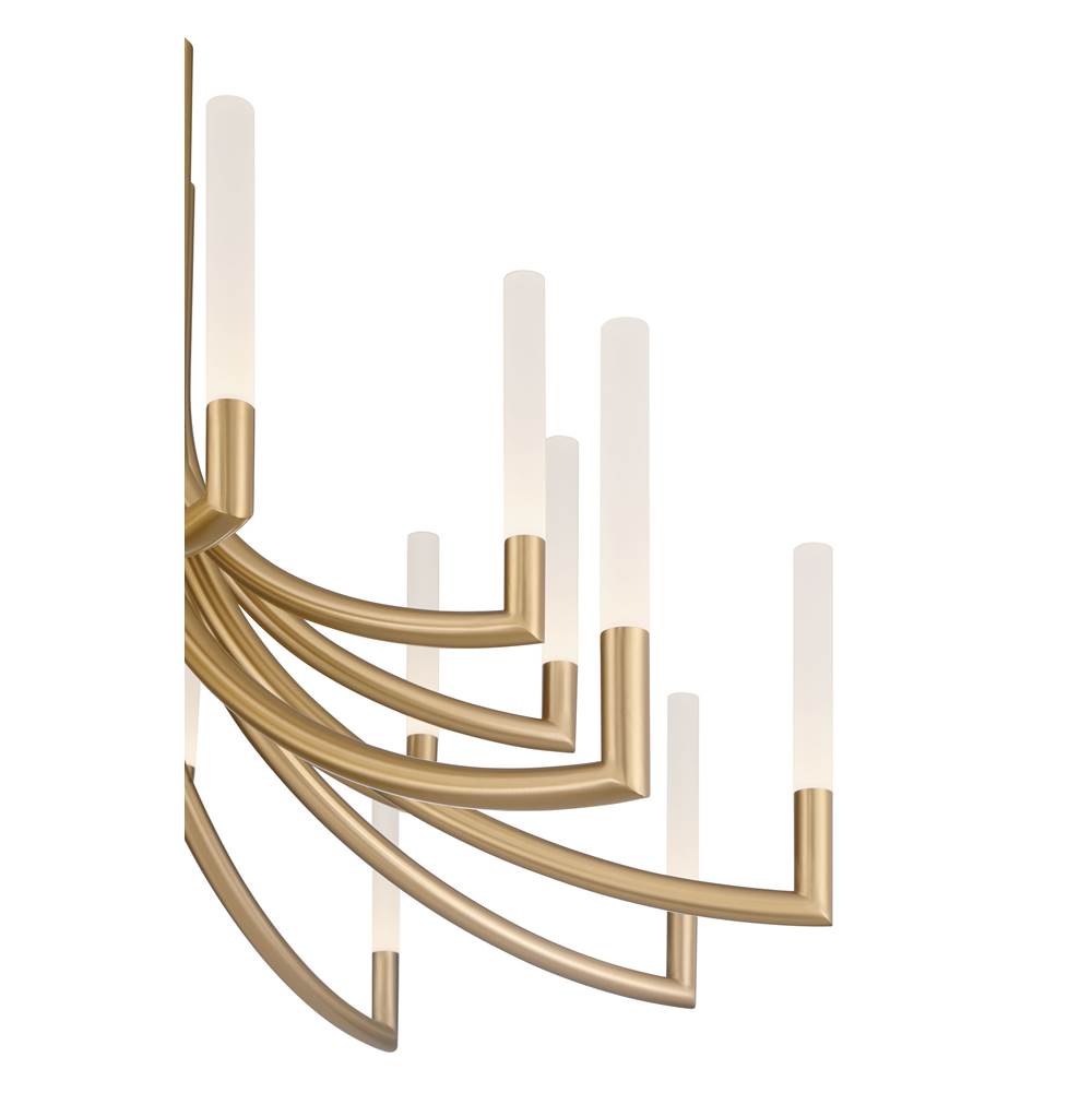 Eurofase 49012-019 Gold Olette, Chandelier, 20-light, 42'', Gold, Frosted Acrylic Image 1