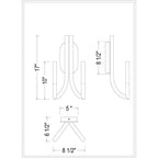 Eurofase Olette, Wall Sconce, 2-light, 17'', Gold, Frosted Acrylic