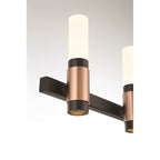Eurofase Albany, Vanity, 6lt, 32'', Brass-black Mix, White Acrylic