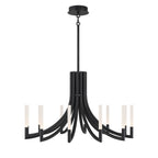 Eurofase 49011-036 Matte Black Olette, Chandelier, 12-light, 36'', Matte Black, Frosted Acrylic Image 5