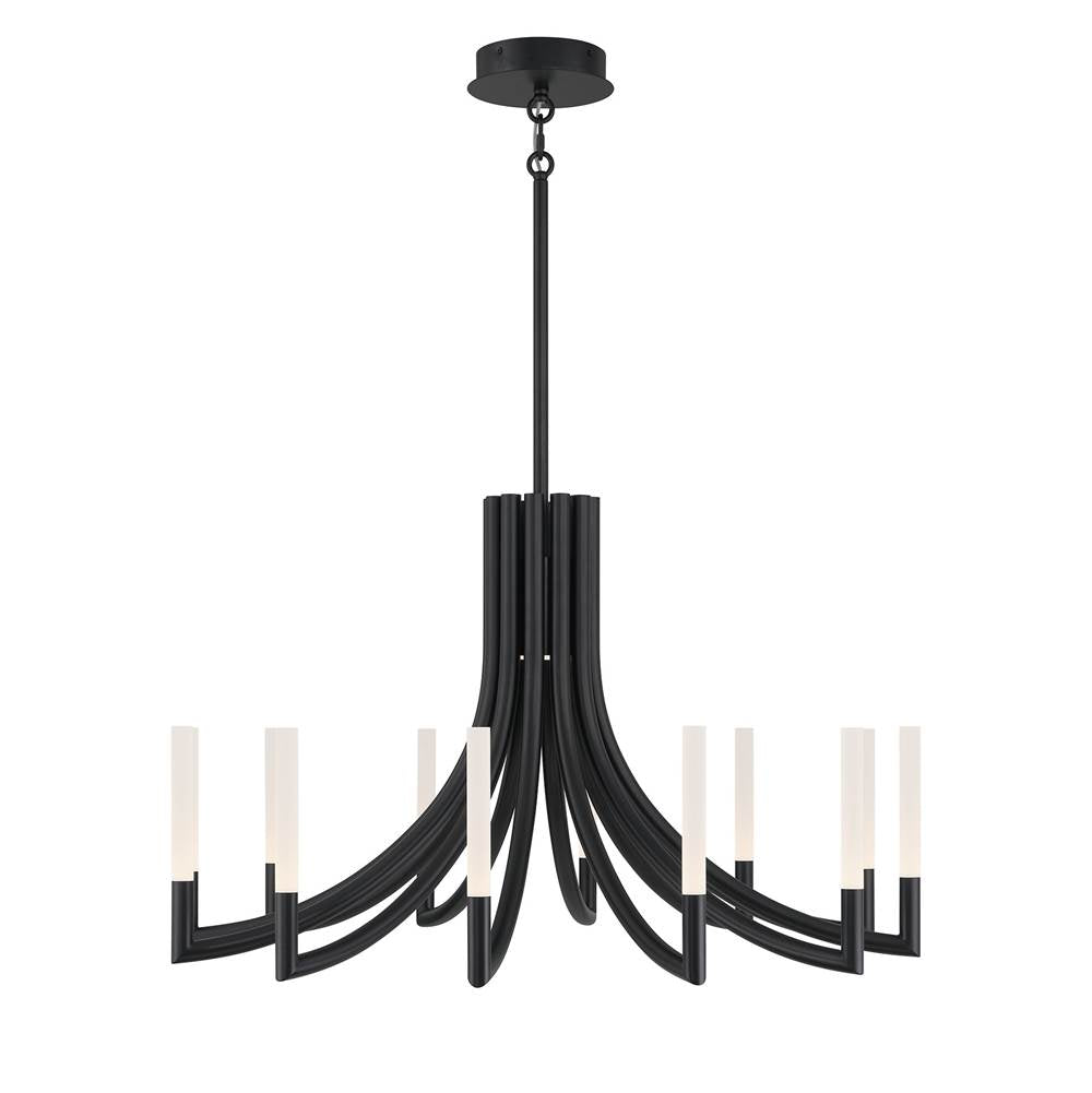 Eurofase 49011-036 Matte Black Olette, Chandelier, 12-light, 36'', Matte Black, Frosted Acrylic Image 5