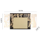 Eurofase Kasha, Vanity, 9'', Gold-black Mix, Clear-white Acrylic