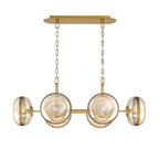Eurofase 38130-014 Antique Brass Nottingham, Chandelier, 6-light, 43'', Antique Brass, Amber Glass Image 2