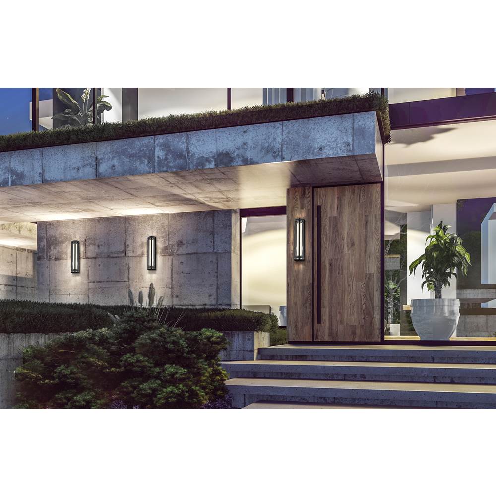 Eurofase Langferd, Outdoor, 24'', Matte Black, Clear Glass