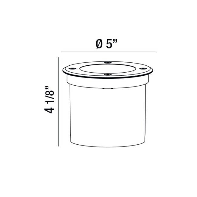 Eurofase 32189-018 Stainless Steel Ravanne,led Ingrnd,rd,1x7w,ss Image 1