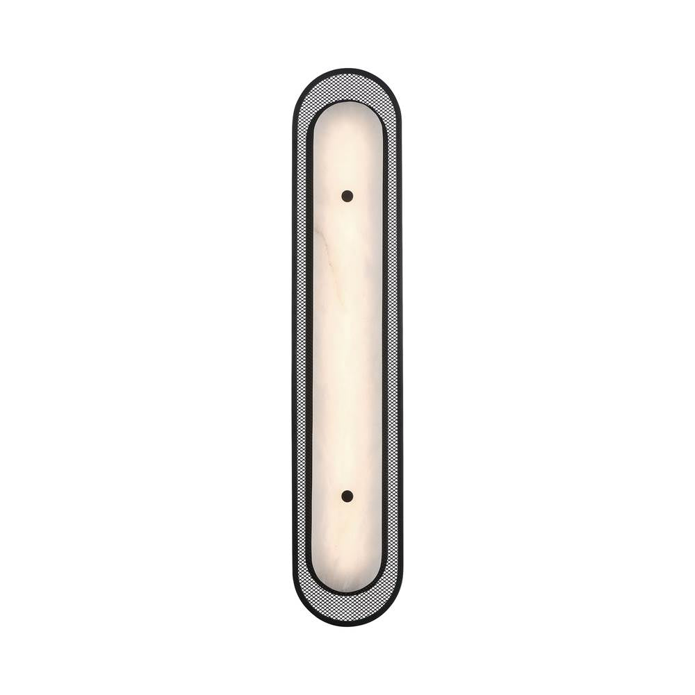 Eurofase 49444-025 Matte Black Tramore, Wall Sconce , 30'', Matte Black, Alabaster Image 8