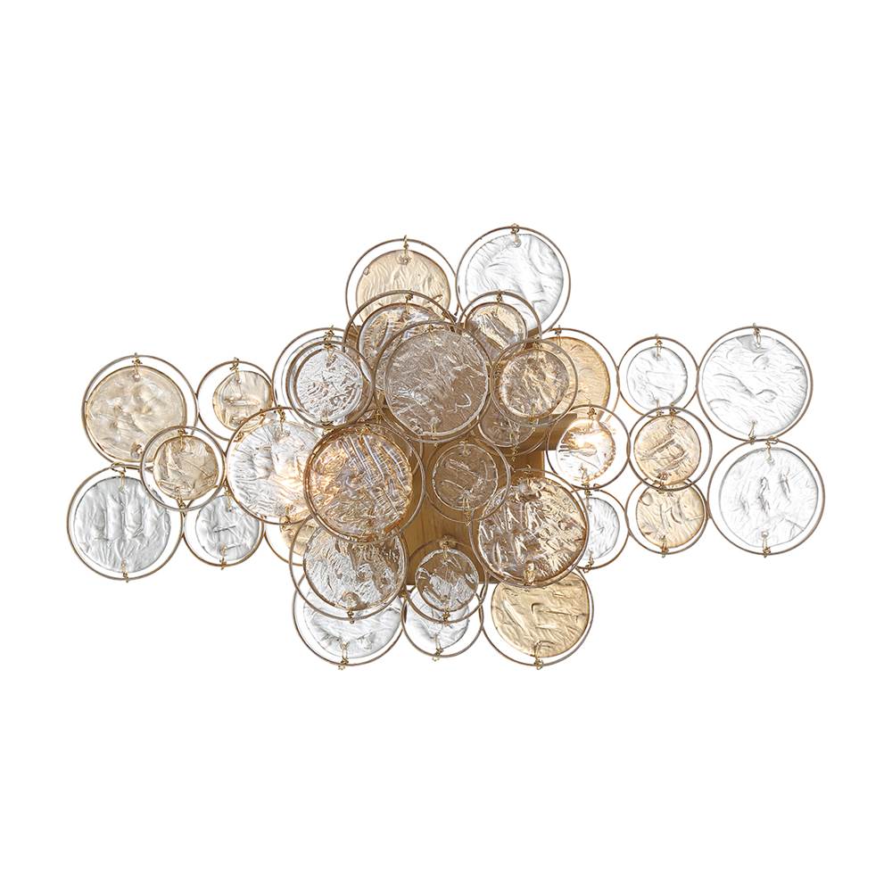 Eurofase 45452-024 Matte Gold Trento, Wall Sconce, 18'', Matte Gold, Clear-amber Glass Image 2