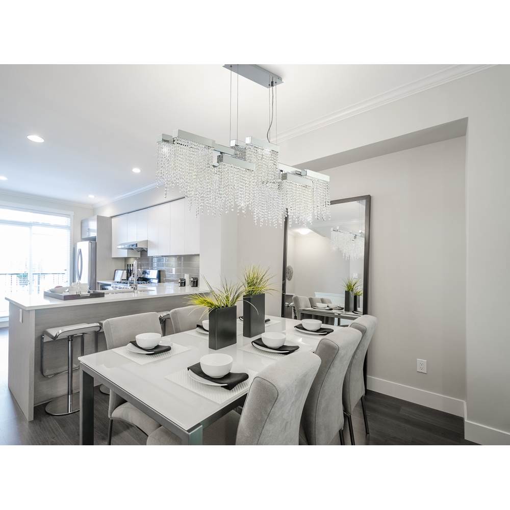 Eurofase 30005-013 Chrome Rossi, Chandelier , 10-light, 51'', Chrome Image 4