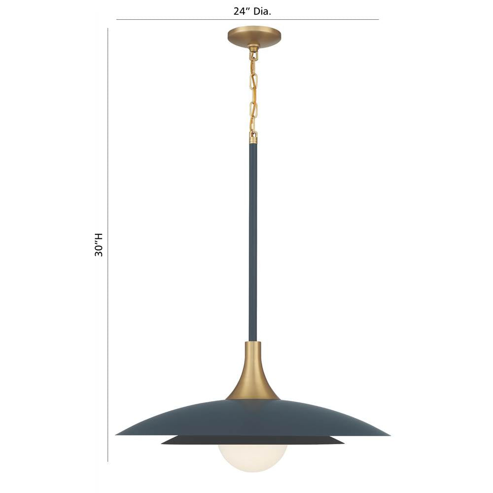 Eurofase 46785-022 Matte Blue Welsh, Pendant, 30'', Matte Blue, White Glass Image 6