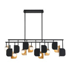 Eurofase Cornice, Chandelier, 14-light, 60'', Gold-black Mix, White Glass