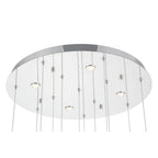 Eurofase 49237-023 Polished Nickel Norah, Chandelier, 12-light, 24'', Polished Nickel, Mixed Glass Image 3