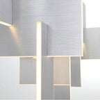 Eurofase 38044-030 Anodized Silver Coburg, Chandelier , 3-light, 42'', Anodized Silver Image 4