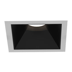 Eurofase Oscar Small 15w Square White Trim Black Baffle Wide 3000k Clear Lens