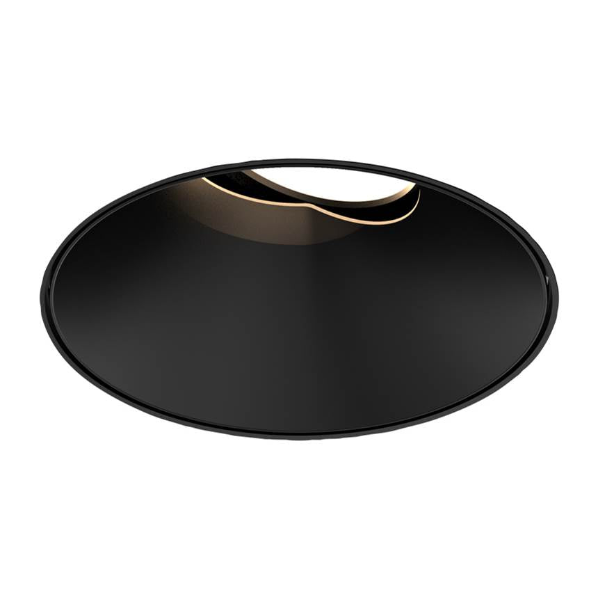 Eurofase Oscar Large 40w Round Black Trimless Black Baffle Gimbal Wide 2700k Clear Lens